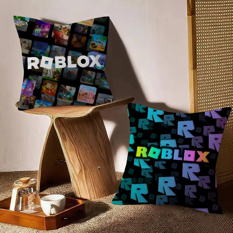 Dekorativer Kissenbezug mit Roblox Game Cartoon Motiv, quadratisch, Mehrfarbig, Breite: 30 cm, Höhe: 30 cm - Bild 4