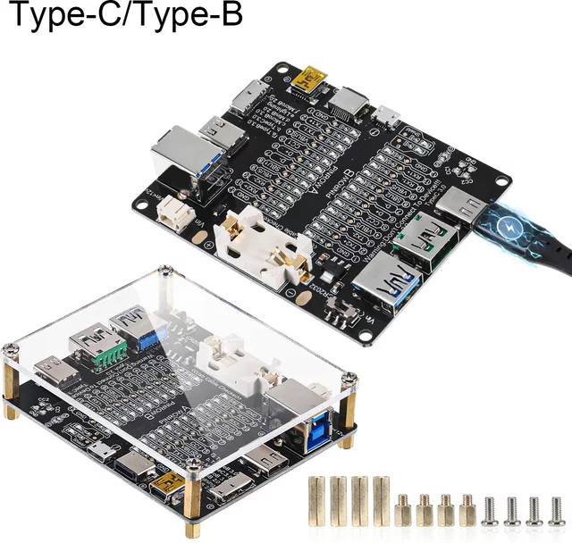 USB Kabel Tester für Typ-C, Micro-USB und Typ-B zur Kurzschlussprüfung und Anomalieerkennung in Schwarz - Bild 1