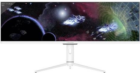 LC Power LC-M44-DFHD-120 Gaming Monitor, 111,3 cm (43,8 Zoll), UltraWide Full HD, 32:9, IPS-Panel, 120 Hz, 3840 x 1080 Pixel, Weiß - Bild 1