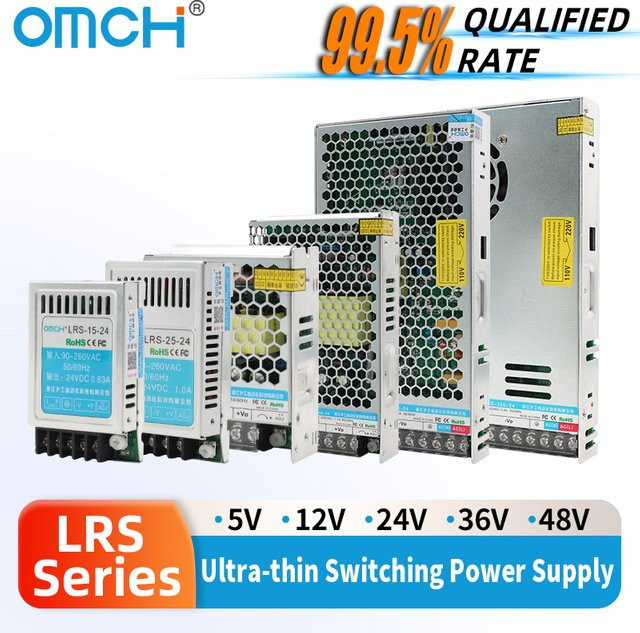 OMCH Ultradünnes Schaltnetzteil AC zu DC SMPS für verschiedene Leistungen und Spannungen 5V/12V/24V/36V/48V - Bild 1