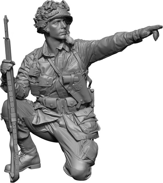GK US Para 5 Soldat, Harzmodellfigur, 1:35, unmontierter und unbemalter Bausatz - Bild 1