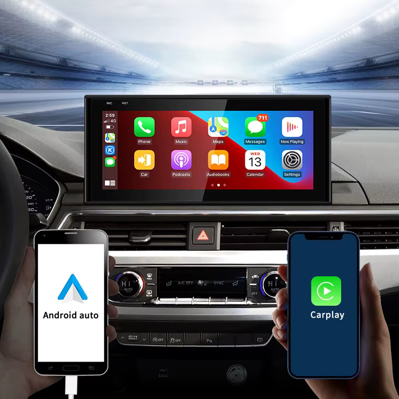 STWEI Android 13 Smart Bildschirm mit Qualcomm 8GB RAM und 128GB Speicher für Audi A4 A5 S5 B9 (2018-2022), 10,25 Zoll Display mit Carplay, GPS und Navi, Schwarz - Bild 5