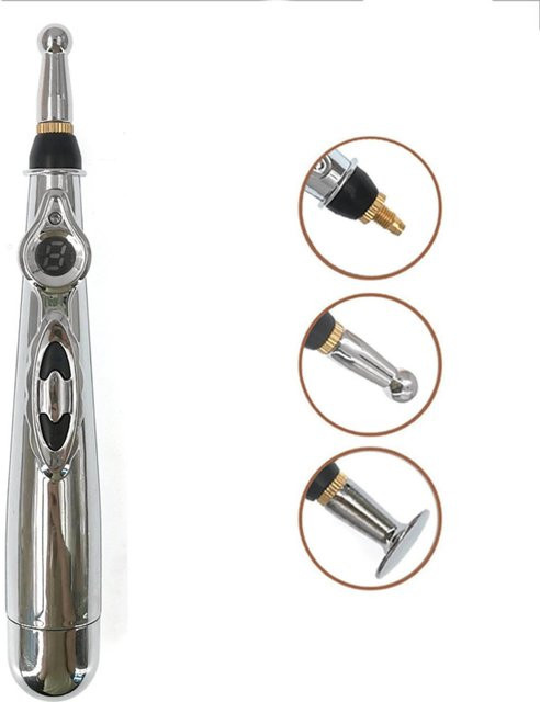 YJMP beauty health Akupunkturstift, EMS-Massagegerät, Silber - Bild 1