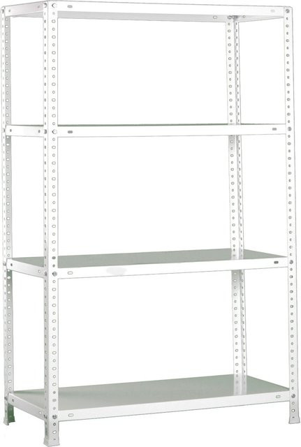 PROREGAL Schraubregal Panda Mid Metall Weiß, H x B x T: 150 x 90 x 40 cm - Bild 1