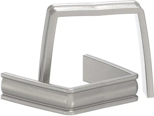 FeNau Fertigbund aus Stahl in Silber, Maße: 16 x 4 mm, Innenmaß: 38 x 39 mm - Bild 1