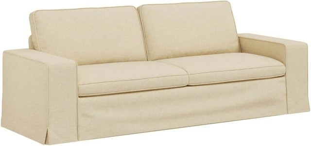 vidaXL Sofa in Creme mit Stoffbezug und Metallrahmen, modern und reversibel, B/T/H: 222 x 80 x 82 cm - Bild 1