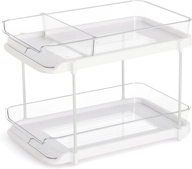 Zeller Etagenregal aus Kunststoff in Transparent, B/T/H: 23,5 x 21,3 x 33,3 cm - Bild 1