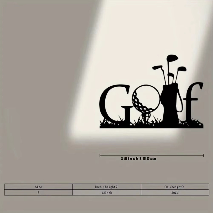 CIFBUY Golf Metall-Wandkunst Silhouette Schwarz, Wanddekoration für Golf-Liebhaber, B/H: 30,48 x 30,48 cm - Bild 2
