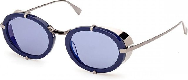 Max Mara Mm0103 Selma Sonnenbrille, Damen, Vollrand, oval, blue, silver - Bild 1