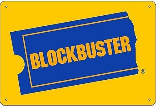 Blockbuster Video Vintage Filmplakat Schild aus wetterfestem Aluminium, B: 20 cm, H: 14 cm - Bild 1