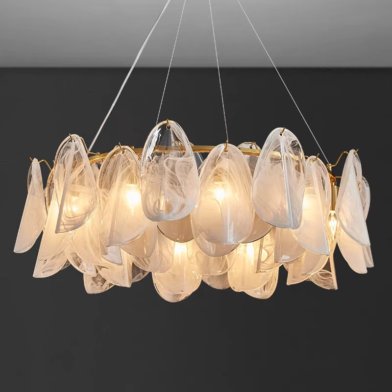 TAONUANSHU Kristall Kronleuchter LED Pendelleuchte in Gold/Messing für dein Wohnzimmer - Bild 2