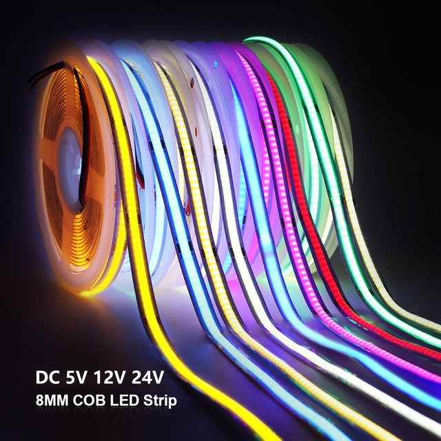 GAHADA COB LED Streifen mit hoher Dichte, 320 LEDs/m, RA90, USB-Anschluss, flexibel und zuschneidbar - Bild 1
