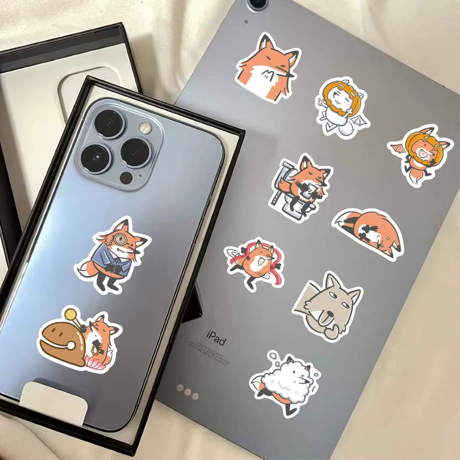 60 Stück niedliche Fuchs-Aufkleber aus Papier in Multicolour von BulingBulingStickers Store - Bild 2