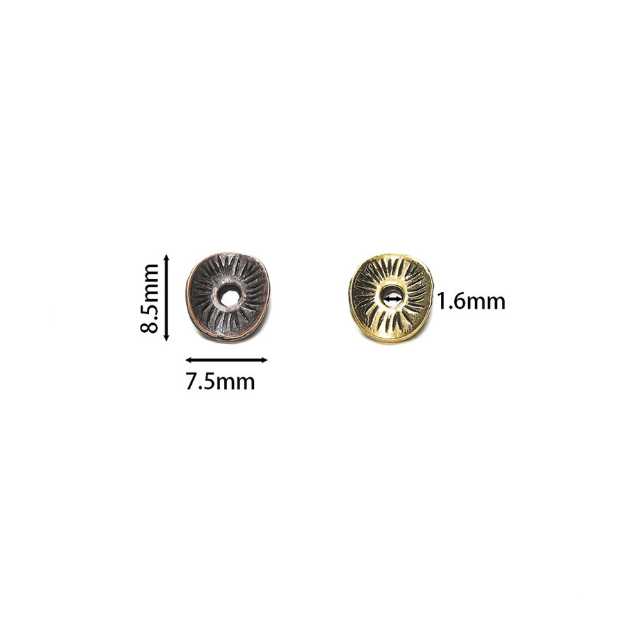 AGCFABS Abstandsperlen, Legierung, antike Bronze, rund, gebogen, 7,5 x 8,5 mm, Unisex - Bild 2