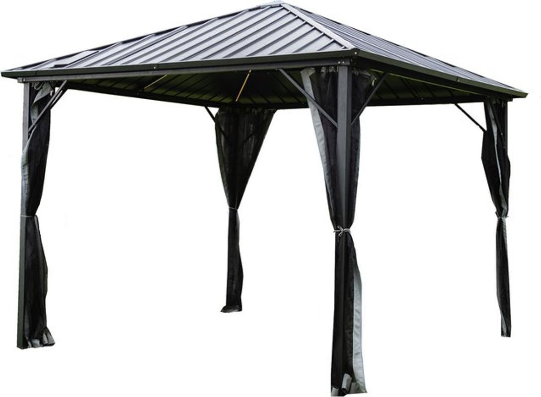 HOME DELUXE LED Solar Pavillon AZUR in Schwarz - Bild 1