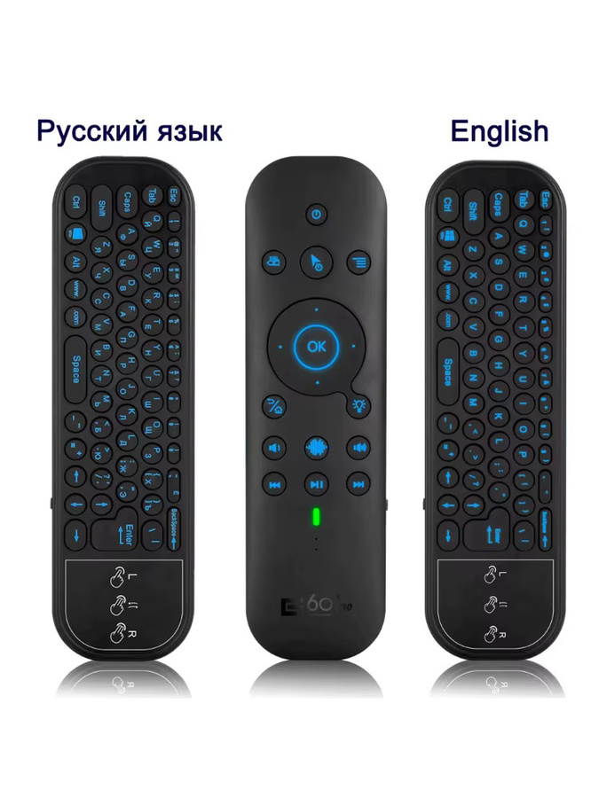 OLOEY G60S Pro BT5 0,2 Dual Mode Wireless Air Mouse mit IR-Lernen, Sprachsteuerung und Hintergrundbeleuchtung für Android TV Box, Schwarz - Bild 6