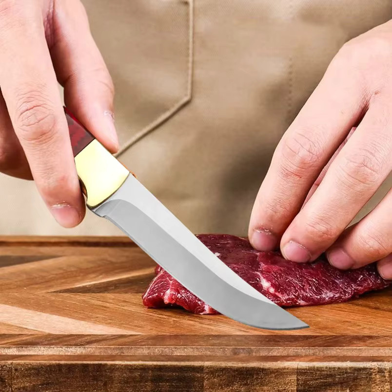 InLeung Chef Cleaver Allzweckmesser mit Handschmiede-Klinge und Holzgriff inklusive Schutzhülle - Bild 4