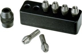 Proxxon MICROMOT Stahlspannzangen Set in Silber, 6-teilig von 1 mm bis 3,2 mm inklusive Halter - Bild 1