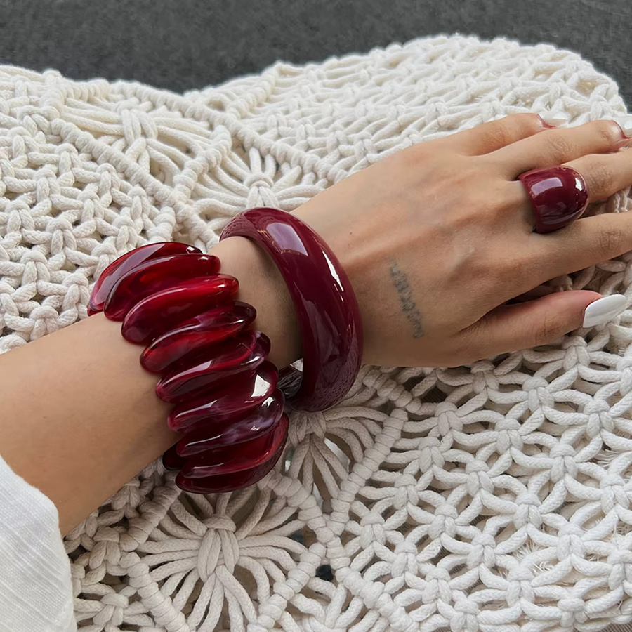 IngeSight.Z Schmuck-Set Armreif und Ring, Acrylharz, Perle, Damen, Bunt - Bild 2