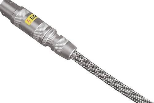 HellermannTyton Geflechtschlauch HEGEMIP04-PET/TNCU-ML Aluminium und Schwarz, Durchmesser: 4 bis 6 mm, Länge: 100 m - Bild 1