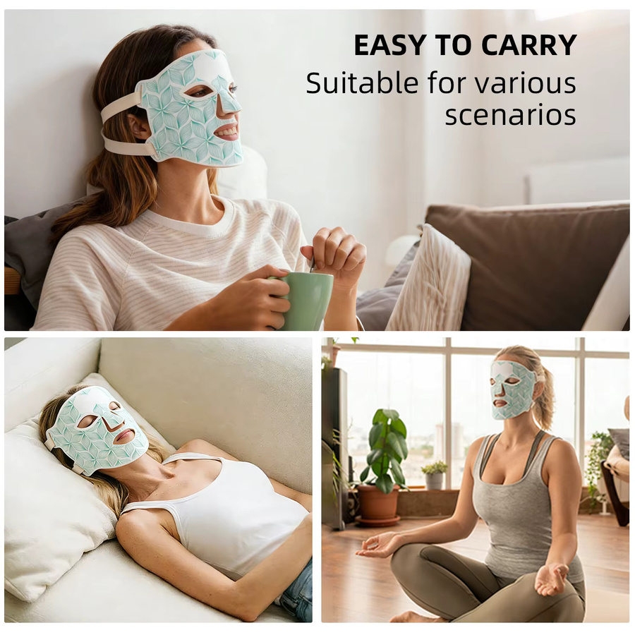 UBilli LED-Gesichtsmaske für Rotlicht-Infrarot-Therapie, Reife Haut - Bild 4