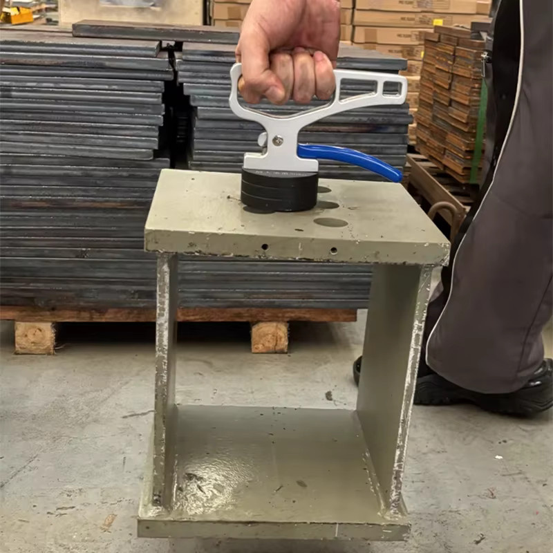 LUOZHIRAN Magnetischer Heber aus Stahl für Stahlbearbeitung und Laserschneiden, Tragbares Werkzeug mit 30 kg oder 60 kg Tragkraft, Farbe: Silber - Bild 4