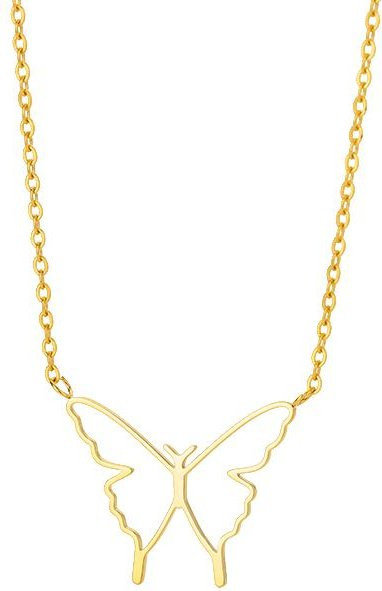 YIRAN Halskette Lotusblume Anhänger, Edelstahl, Gold, Damen, 45cm - Bild 1