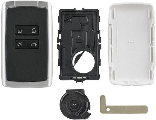 Schlüsselhülle für Renault Koleos Megane Captur 2016 - 2020, 4 Tasten Fernbedienung Fob Abdeckung, Grau - Bild 1