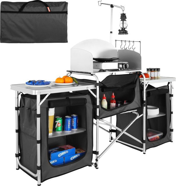 SucceBuy Camping Küchentisch Klappbar aus Aluminiumlegierung für Outdoor BBQ und Picknick - Bild 1
