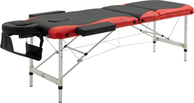 HOMCOM Massageliege klappbar und höhenverstellbar mit Kopfstütze, Massagetisch für Kosmetik aus Aluminium und Schaumstoff, B/T/H: 215 x 60 x 61-84 cm - Bild 1