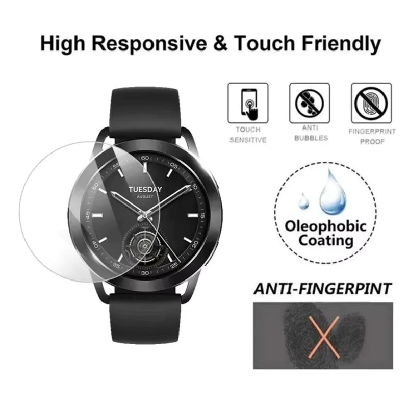 Xiaomi Mi Watch S3 S4 HD Displayschutz aus gehärtetem Glas, transparent, 9H Härte - Bild 2