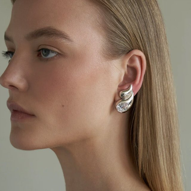 Erpels Ohrringe, 750 Gold, Diamant, tropfenförmig - Bild 1