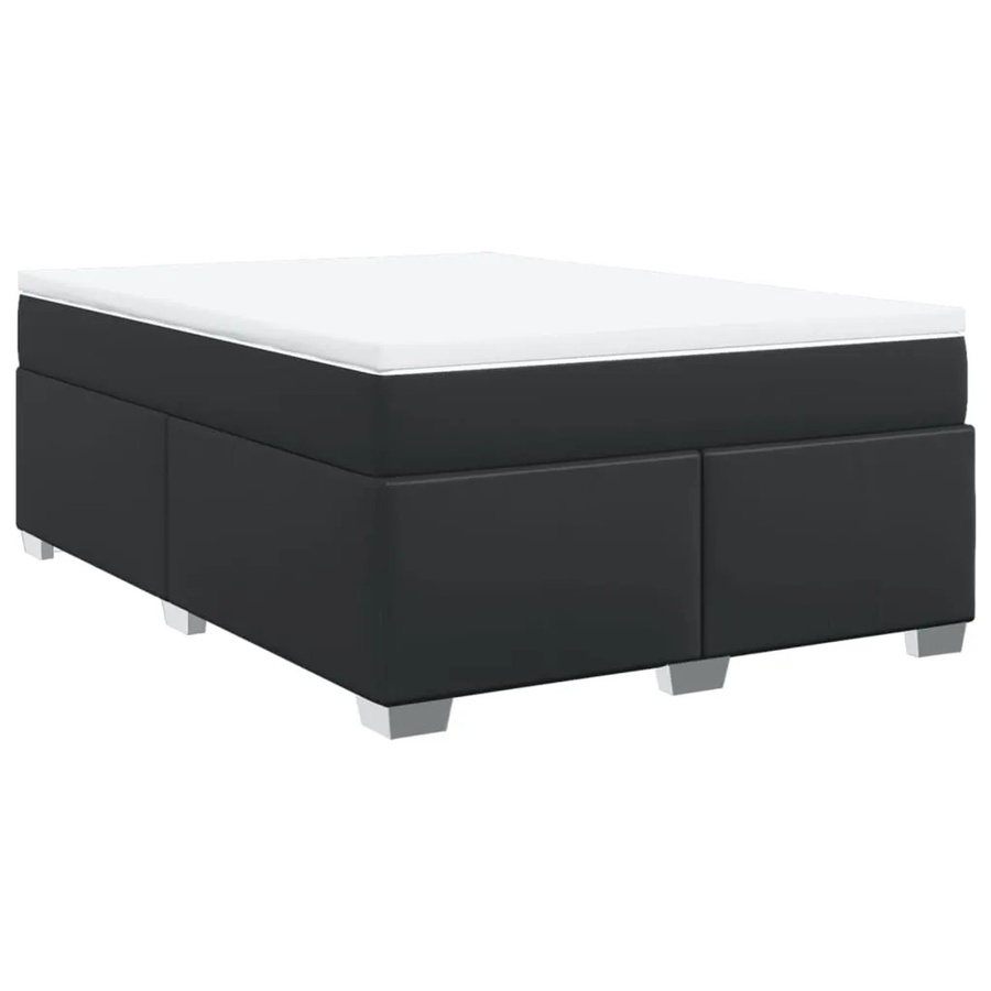 vidaXL Hybrid-Boxspringbett mit Matratze und Taschenfederkern in Schwarz, B/T: 140 x 200 cm - Bild 2