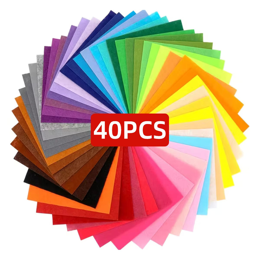 40 Stück Filzstoff Set in gemischten Farben für DIY und Bastelarbeiten - Bild 7