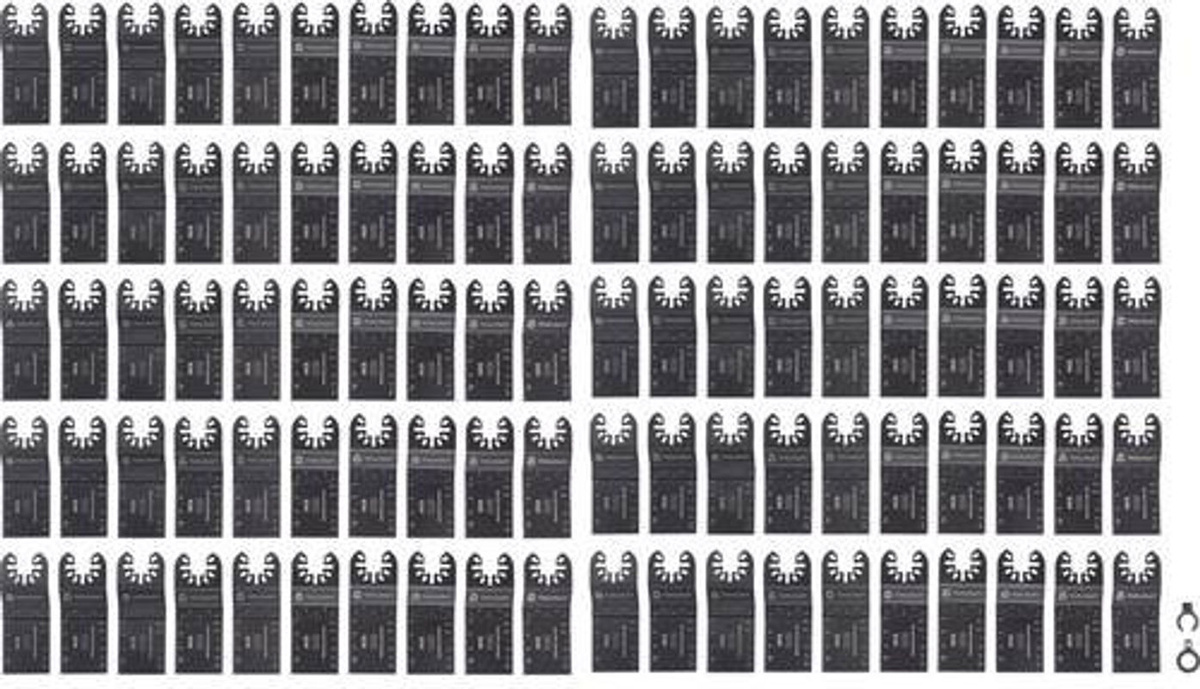 TOOLCRAFT TO-10246101 HCS Multifunktionswerkzeug-Zubehör-Set 100-teilig in Schwarz für Holz, Kunststoff und Metall mit 34 mm Durchmesser - Bild 2
