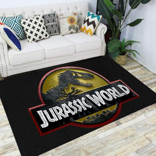 Lodestar Jurassic Park Dinosaurier-Teppich mit Kinder-Motiv, rutschfest und waschbar, mehrfarbig, B/H: 60 x 40 cm - Bild 1