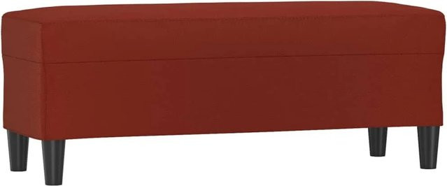 vidaXL Sitzbank in Weinrot aus Kunstleder mit B/T/H: 100 x 35 x 41 cm - Bild 1