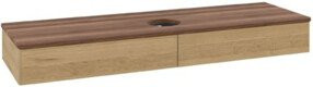 V&B Waschtischunterschrank Antao ohne Frontstruktur in Walnut und Honey Oak, Breite: 160 cm, Tiefe: 50 cm - Bild 1