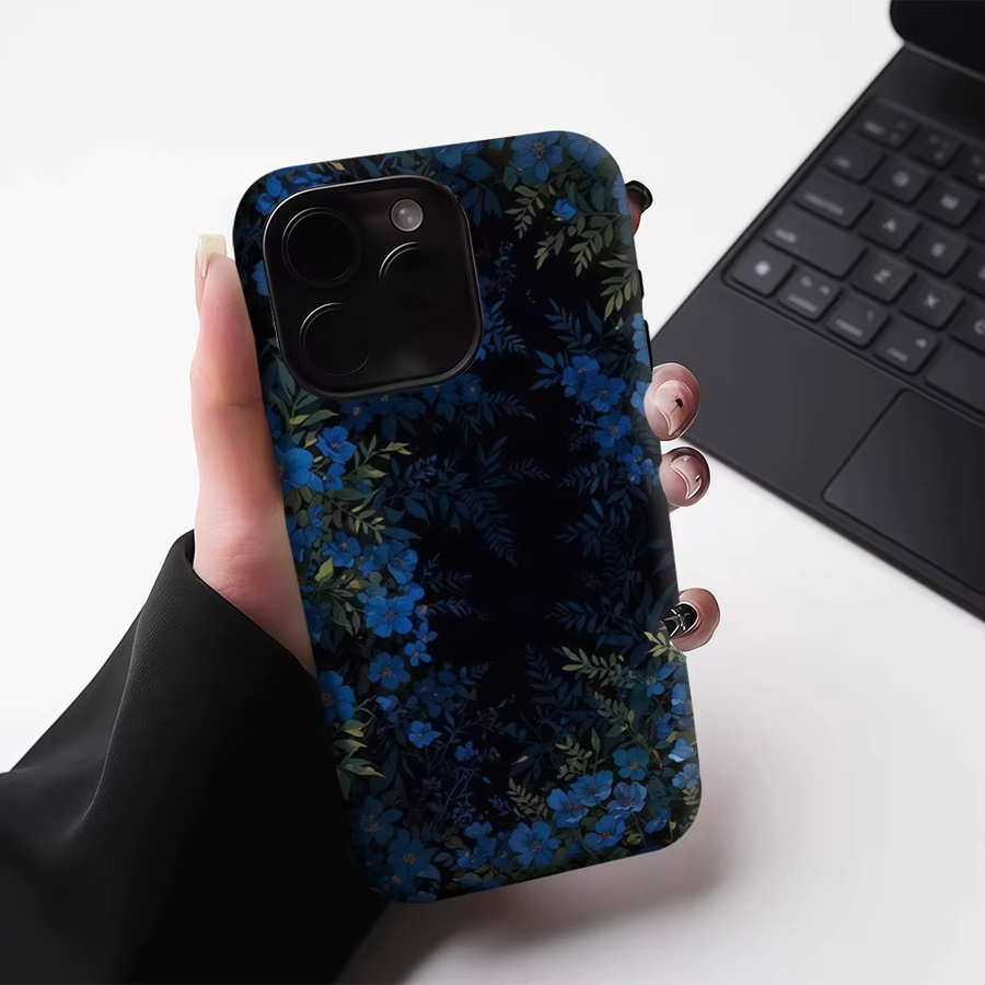 Robuste magnetische Doppel-Schutzhülle für Apple iPhone 17 16 15 14 13 Pro Max Plus in Midnight Black und Blue - Bild 5