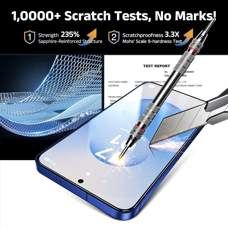 2er-Pack Displayschutzfolie aus gehärtetem Glas für Samsung Galaxy S25 S24 S23 S22, transparent, Anti-Fingerabdruck - Bild 3