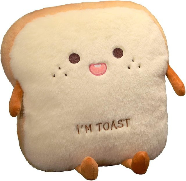 Yiran Health & Beauty Toastbrot Plüschkissen, Stofftierkissen, 45cm - Bild 1