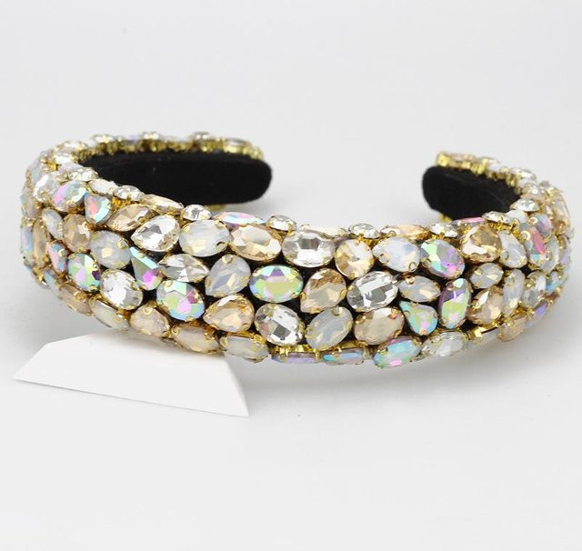 FashionFlair Haarreif, Barock, Strass, Champagner, Damen - Bild 1