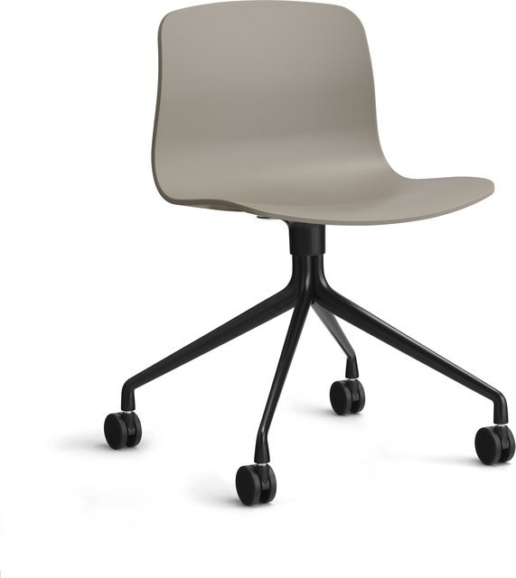 HAY About A Chair AAC 14 Drehstuhl in Beige mit Rollen und mattem Finish - Bild 1