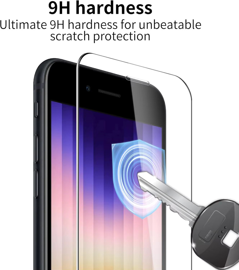 3er-Set gehärtetes Schutzglas für Apple iPhone 6, 6s, 7, 8, 5, 5c, 5s und SE, transparent - Bild 5
