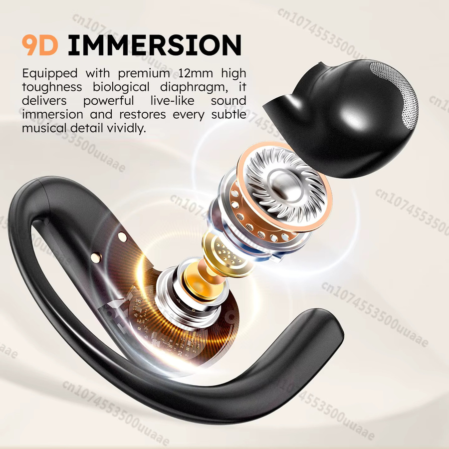 Monster MQO37 Open-Ear OWS Bluetooth 6.0 Kopfhörer mit Luftleitung, IPX5 wasserdicht, Wireless Sport-Ohrbügel-Kopfhörer - Bild 5