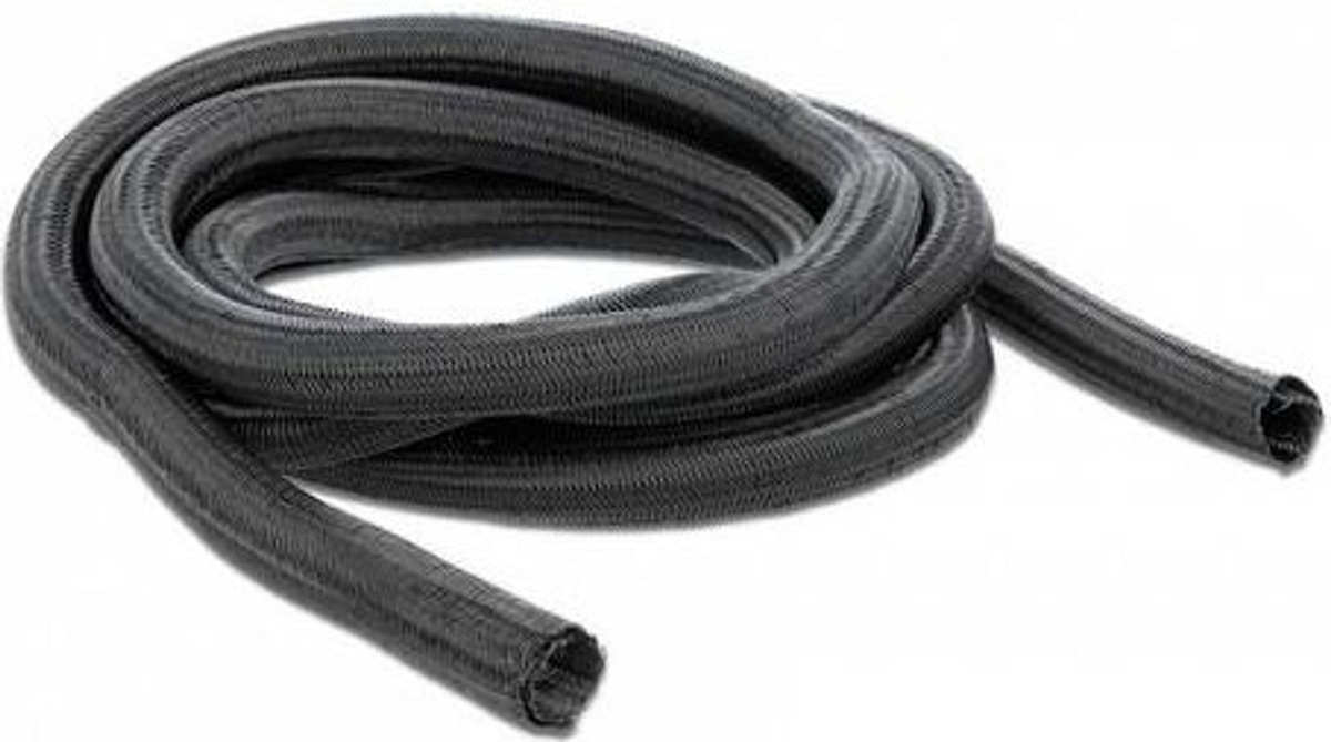 Delock Geflechtschlauch aus Polyester in Schwarz, Länge: 10 m, Durchmesser: 20 mm - Bild 2