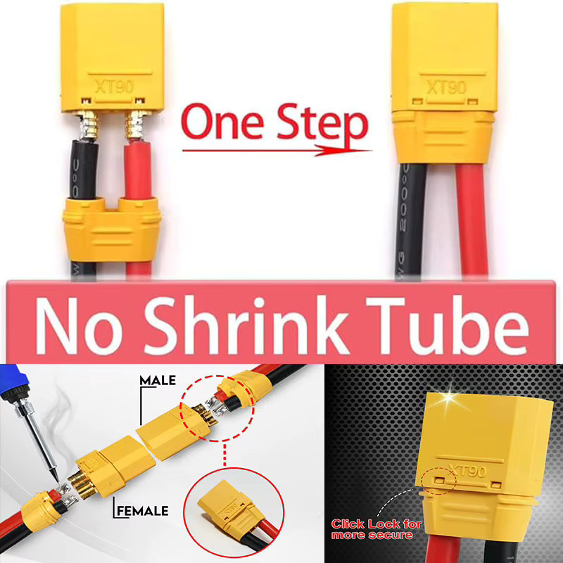 bytebattle XT90 Buchse und Stecker auf Solar-Steckverbinder Verlängerungskabel mit 10 AWG Silikonummanteltem Draht für Tragbare Solaranlagen - Bild 4