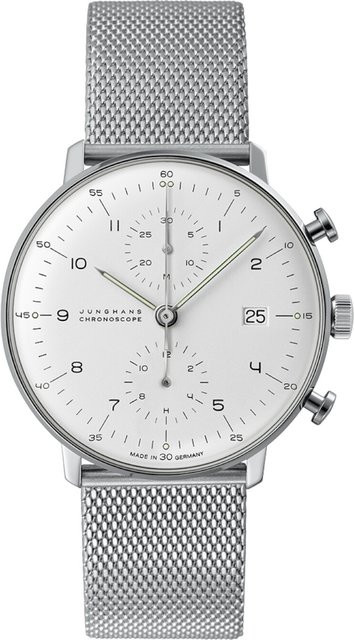 Junghans Max Bill Chronoscope Herrenuhr, Automatik, Edelstahl, 40 mm - Bild 1