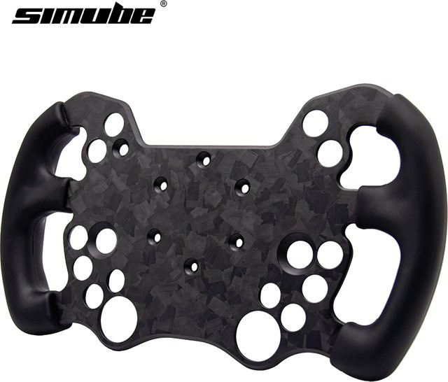 Simube Felge für Fanatec GT3 Endurance mit Aluminium-Frontplatte und Silikongriffen in Schwarz - Bild 1
