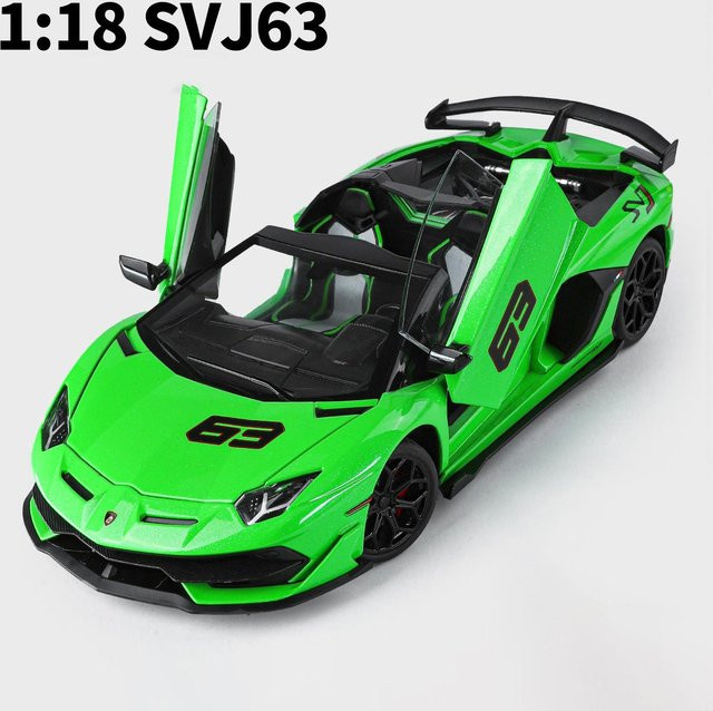 Linyi toy car Aventador Svj63, Spielzeugauto, 1:18, Metall, mit Licht und Geräusch, ab 14 Jahren - Bild 1